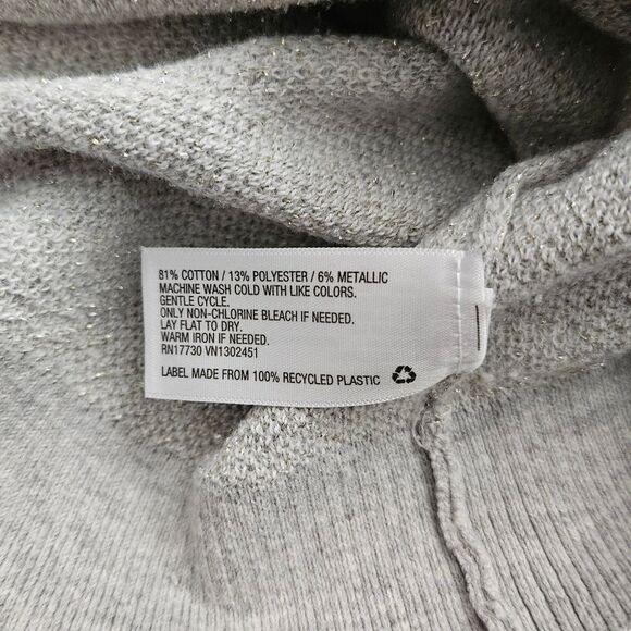 A New Day Gray Polka Dot Knit Long Sleeve Crew Neck Sweater Size XS - Picture 8 of 12